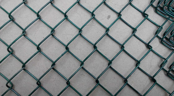H4m Decorative Chain Link Fence , Diamond Pvc Coated Chain Link Wire Mesh