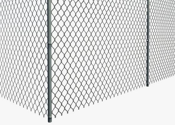 Diamond Wire Mesh Portable 1.0mm Chain Link Galvanized Fence 0.5m Height