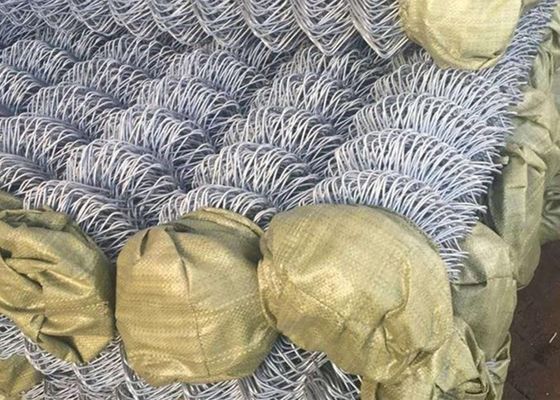 Diamond Wire Mesh Portable 1.0mm Chain Link Galvanized Fence 0.5m Height