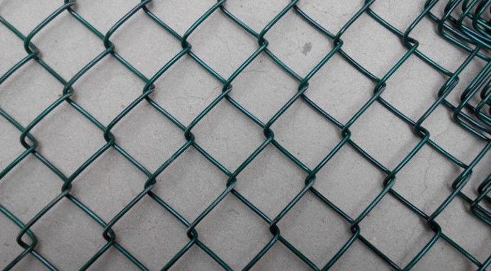 H4m Decorative Chain Link Fence , Diamond Pvc Coated Chain Link Wire Mesh