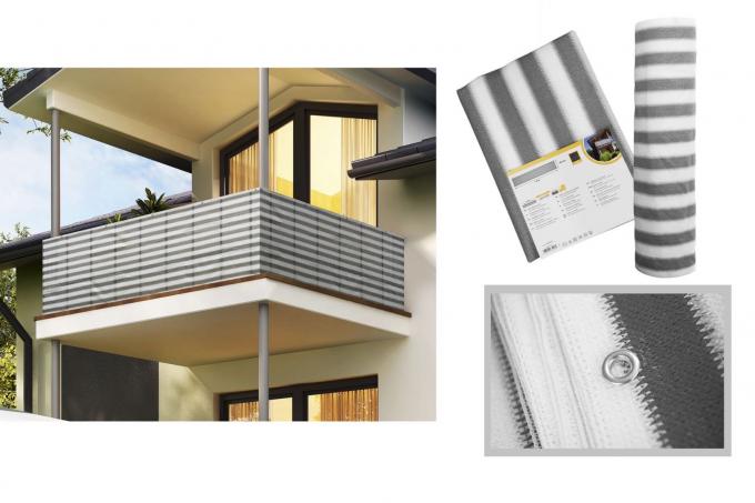 Balkon Hdpe Gölgelik 0.9x5m UV Yelken Kaplama 4